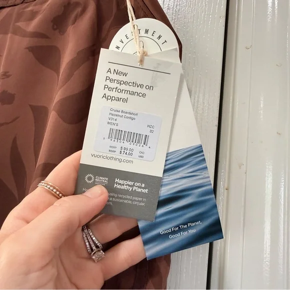 Vuori Cruise Boardshorts Men’s 32 Hazelnut Contigo Performance Stretch NWT - Picture 2 of 9